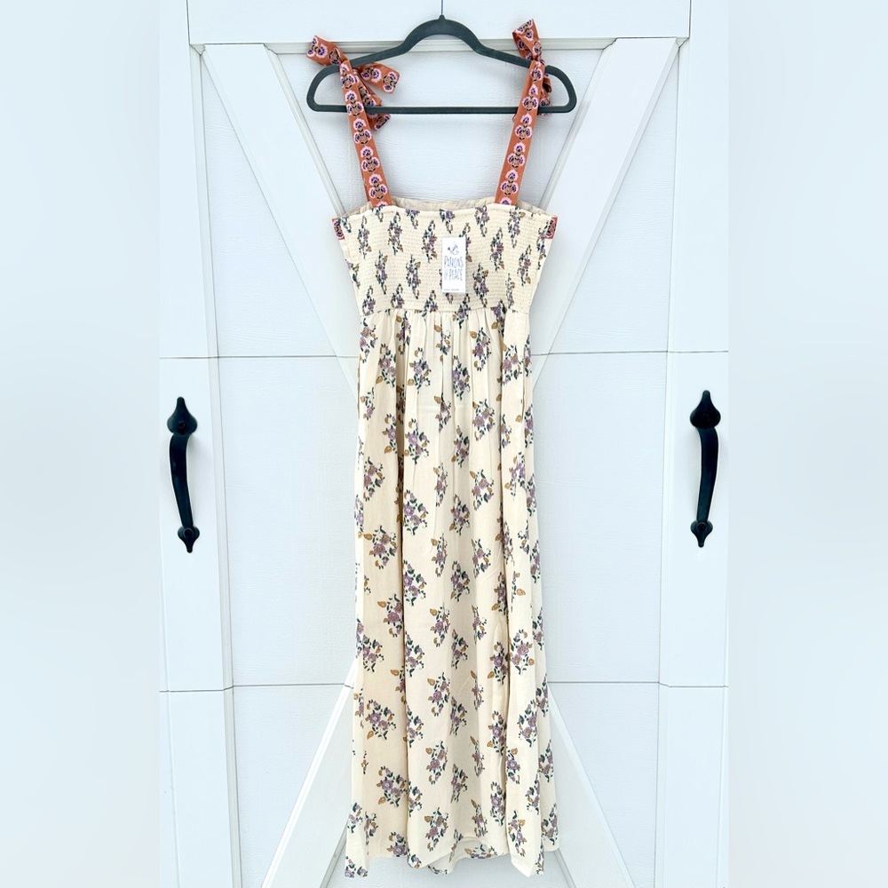 Patrons of Peace Bowtie Strap Bouquet Maxi Dress - Picture 4 of 5